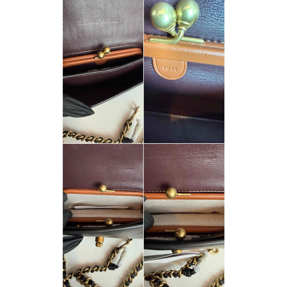 NWT Coach 1941 Dinky Quilted Rivets Black Chain Crossbody Bag - Picture 14 of 16